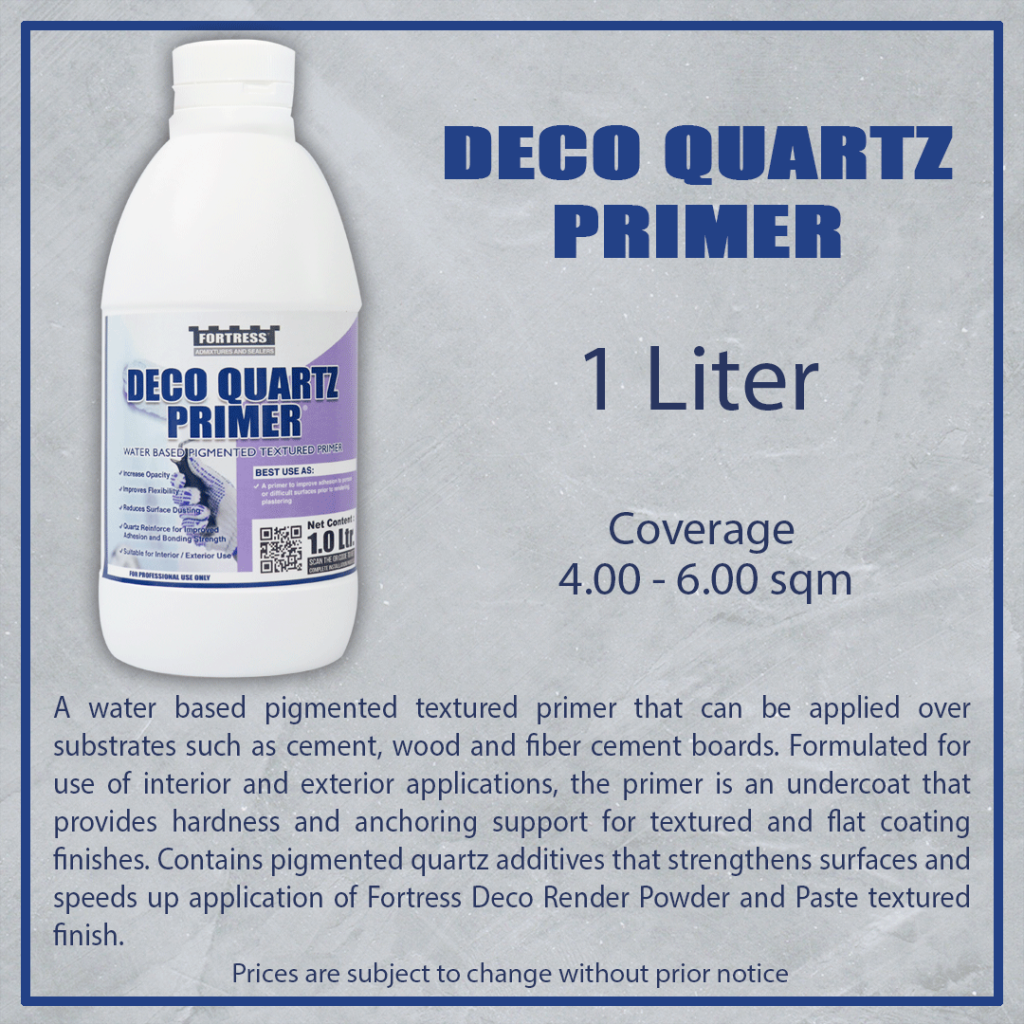 FORTRESS DECO QUARTZ PRIMER 1LIT / BOT GT Stone Works Shop
